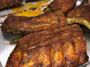 Barbecue Ribs, cooked sous vide without a bag